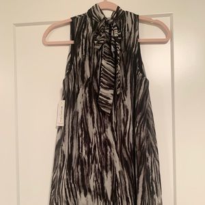 Tie Neck Print Dress